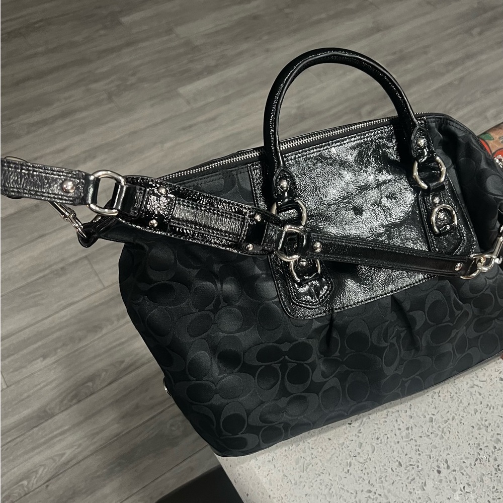 Coach Black Satchel Bag - Picture 8 of 11